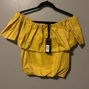 PINKO Ruffled Off The Shoulder Women’s Top Sz XS